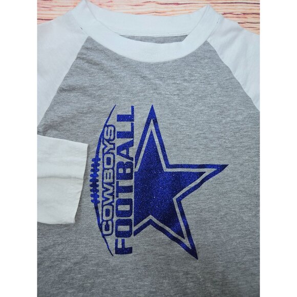 Dallas Cowboys Football Womens Graphic Raglan Tshirt Large Laviva Sport - Picture 4 of 7